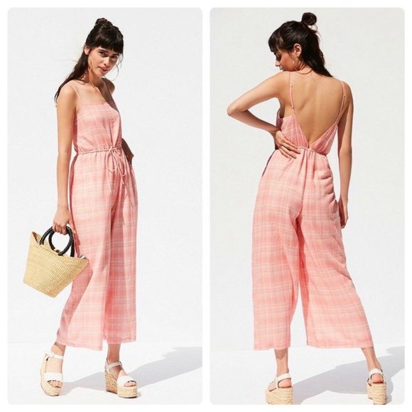 Urban Outfitters Pants - 🚫SOLD🚫Urban Outfitters Plaid Wide-Leg Jumpsuit